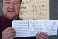 Scotty's famous musical sliderule illustrates the spatial relationship between notes and how chord patterns are related across keys.